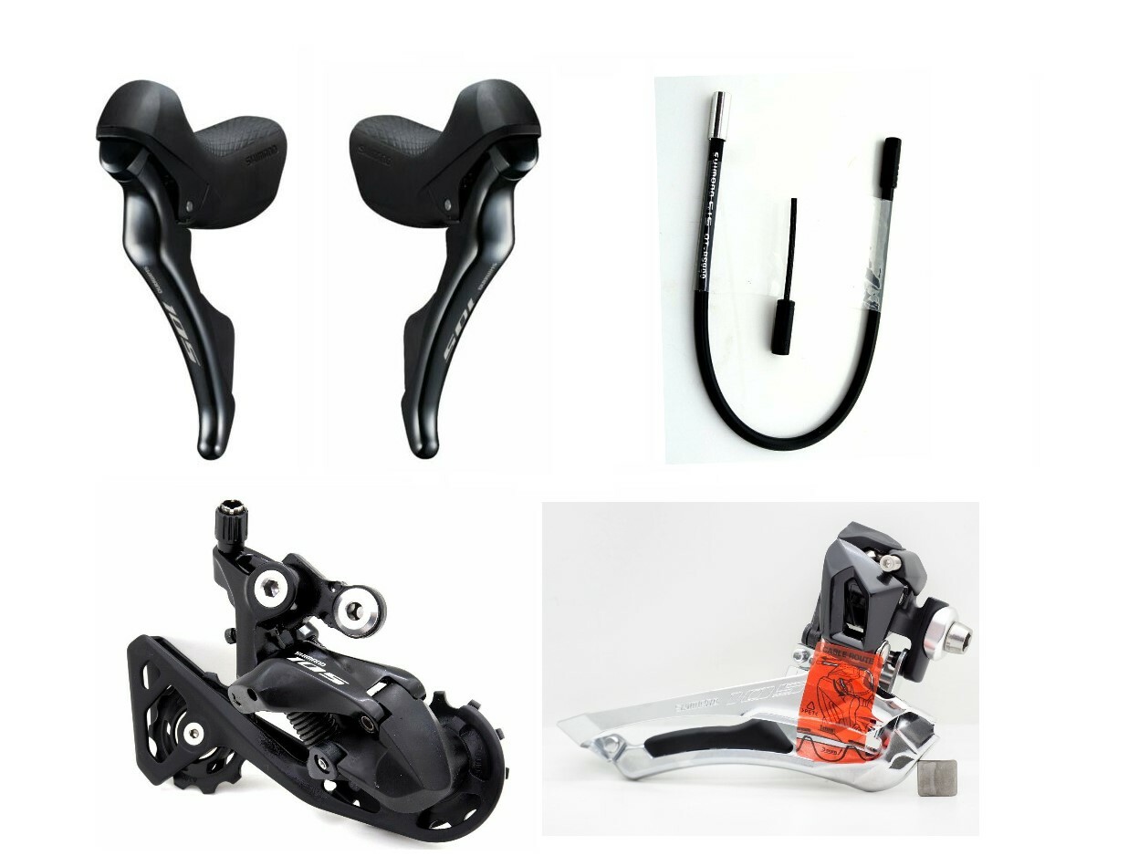 Shimano 105 ST-R7000 2×11 Dual Shifter/Brake Levers+FD/RD-R7000-GS 3pc Set READ