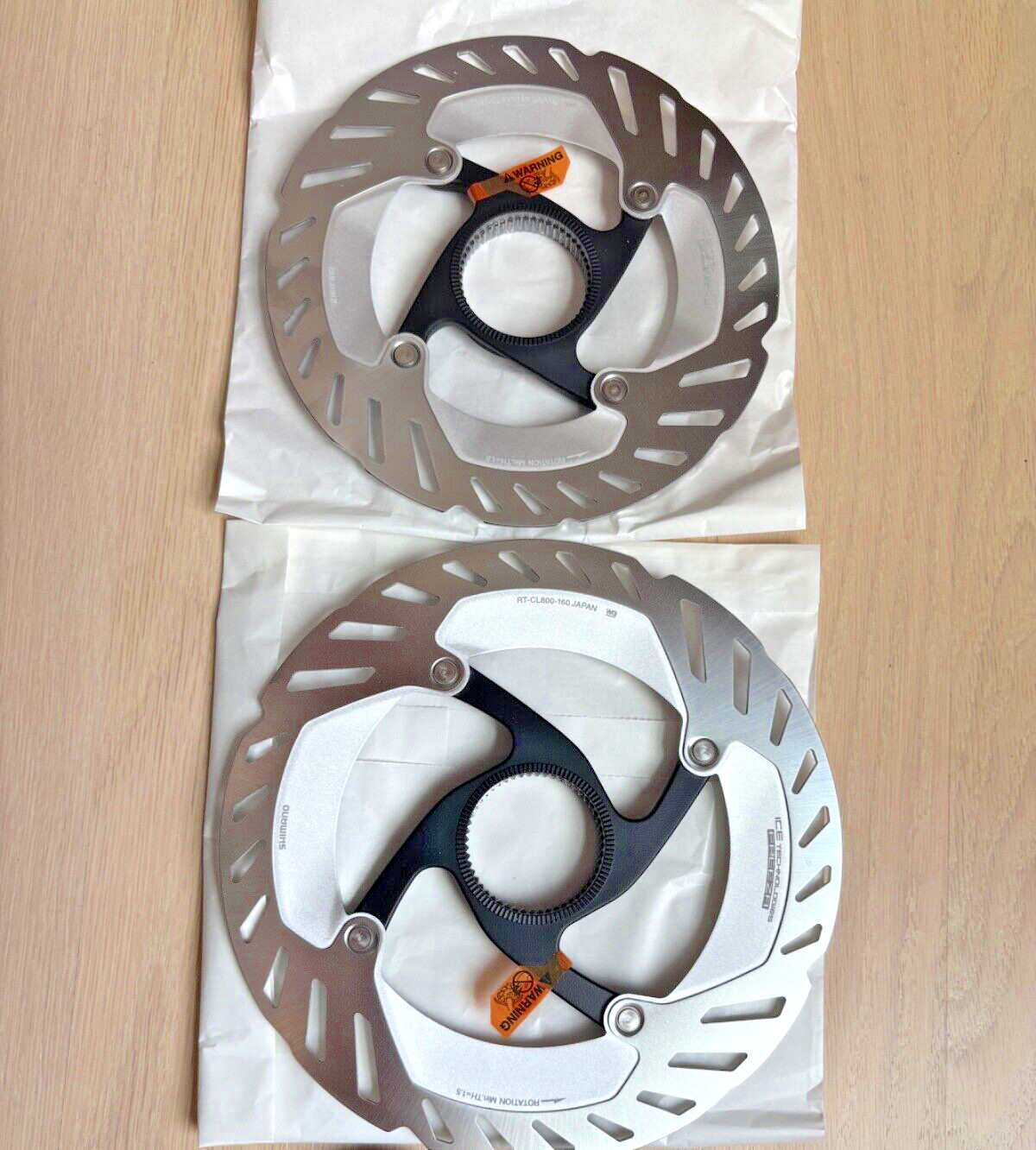 Shimano Ultegra/GRX RT-CL800 Center Lock Disc Brake Rotors 140mm + 160mm