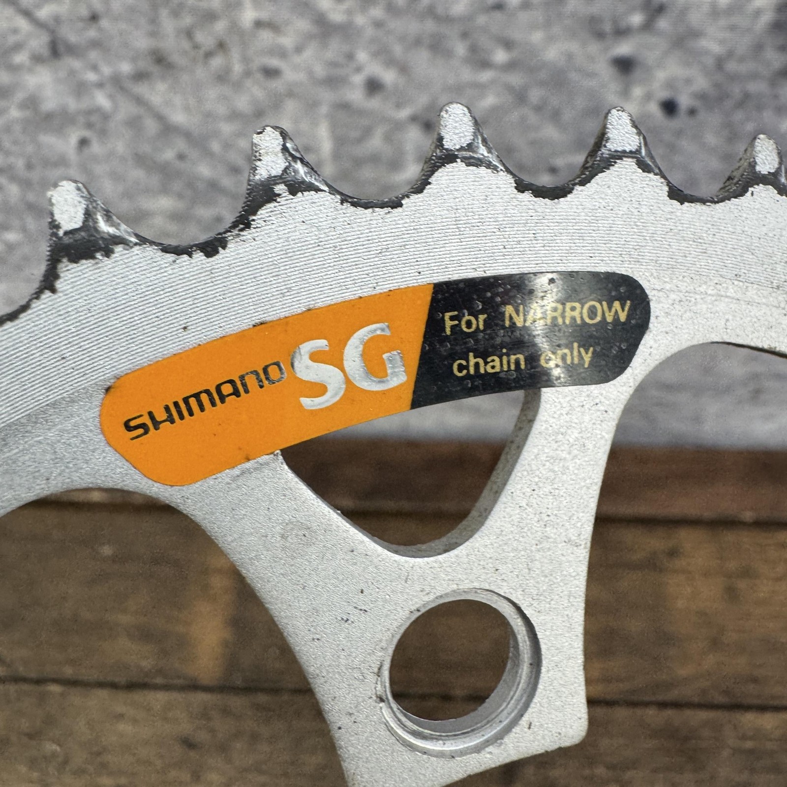 Vintage Shimano SG 46/36/24T Chainring Set 110/74 BCD Silver MTB Triple Deore