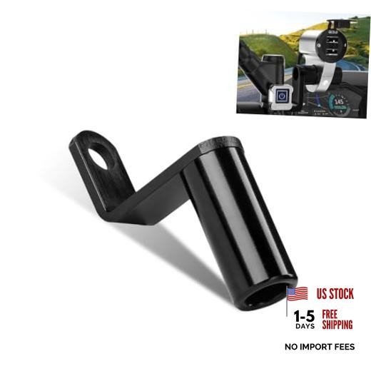 Motorcycle Conversion Bracket, Rearview Mirror Extension Rod 1 PC Black