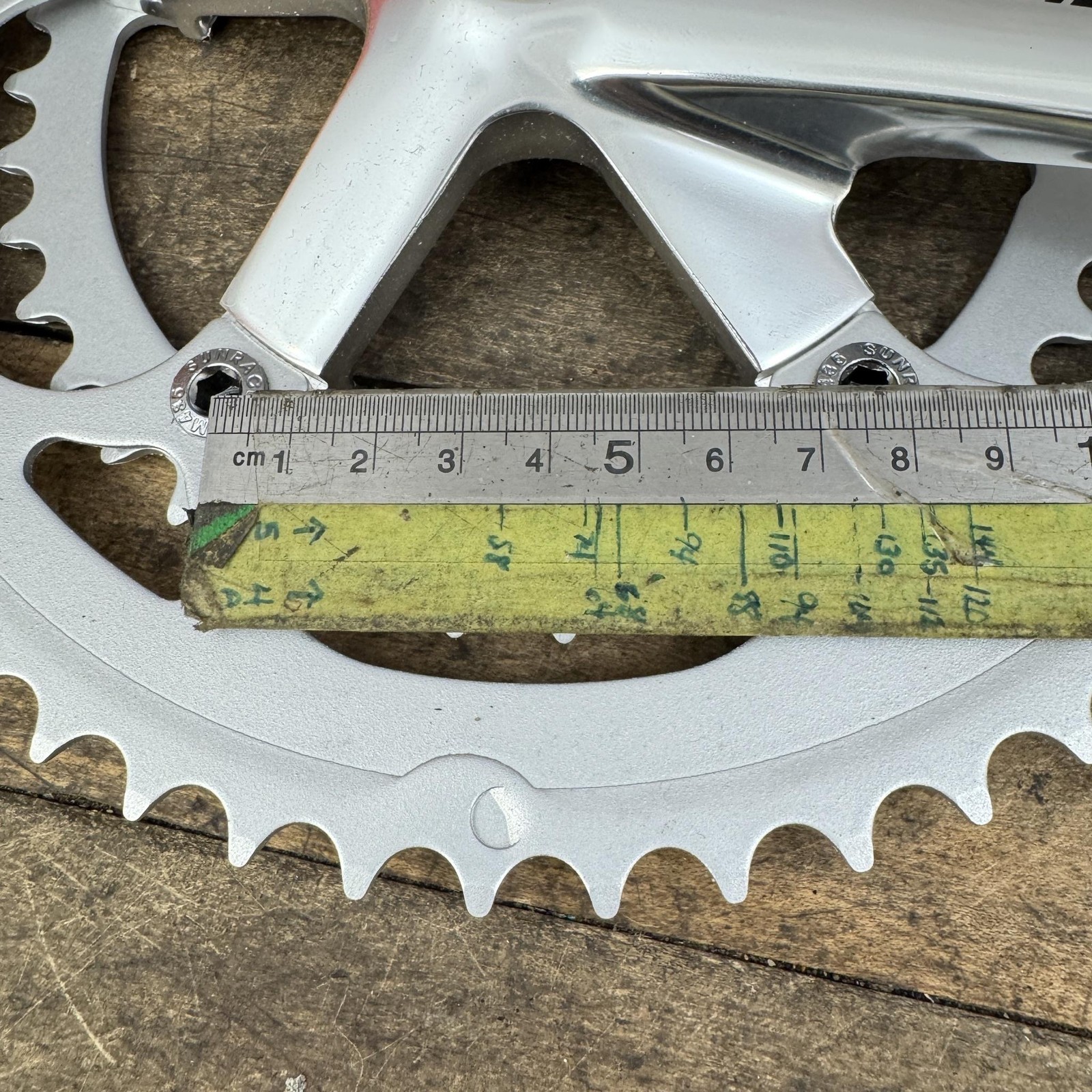 SunRace R31 Crank Set 170mm 53/39T Square Taper Double Road Silver Bike