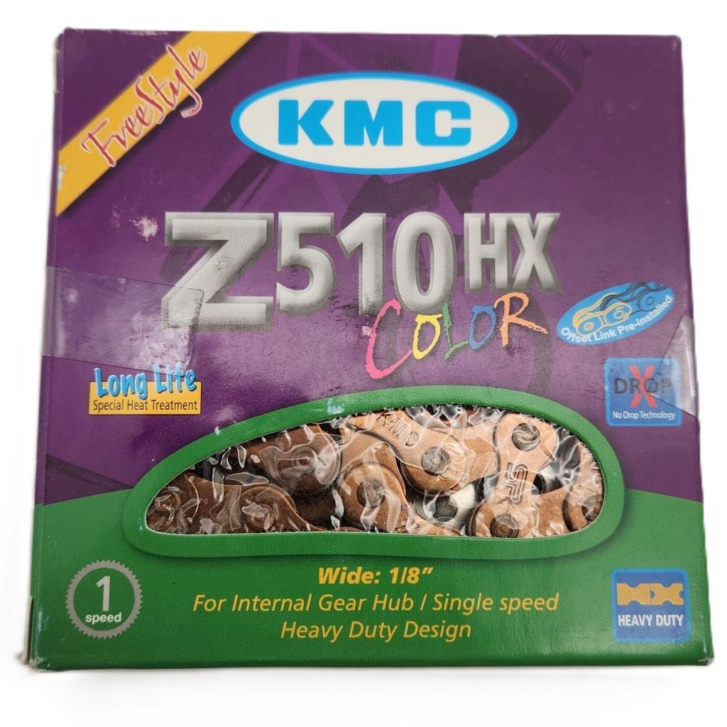 KMC Z510HX 113L Color Copper Heavy-Duty 1/8″ Single-Speed Bike Chain BMX