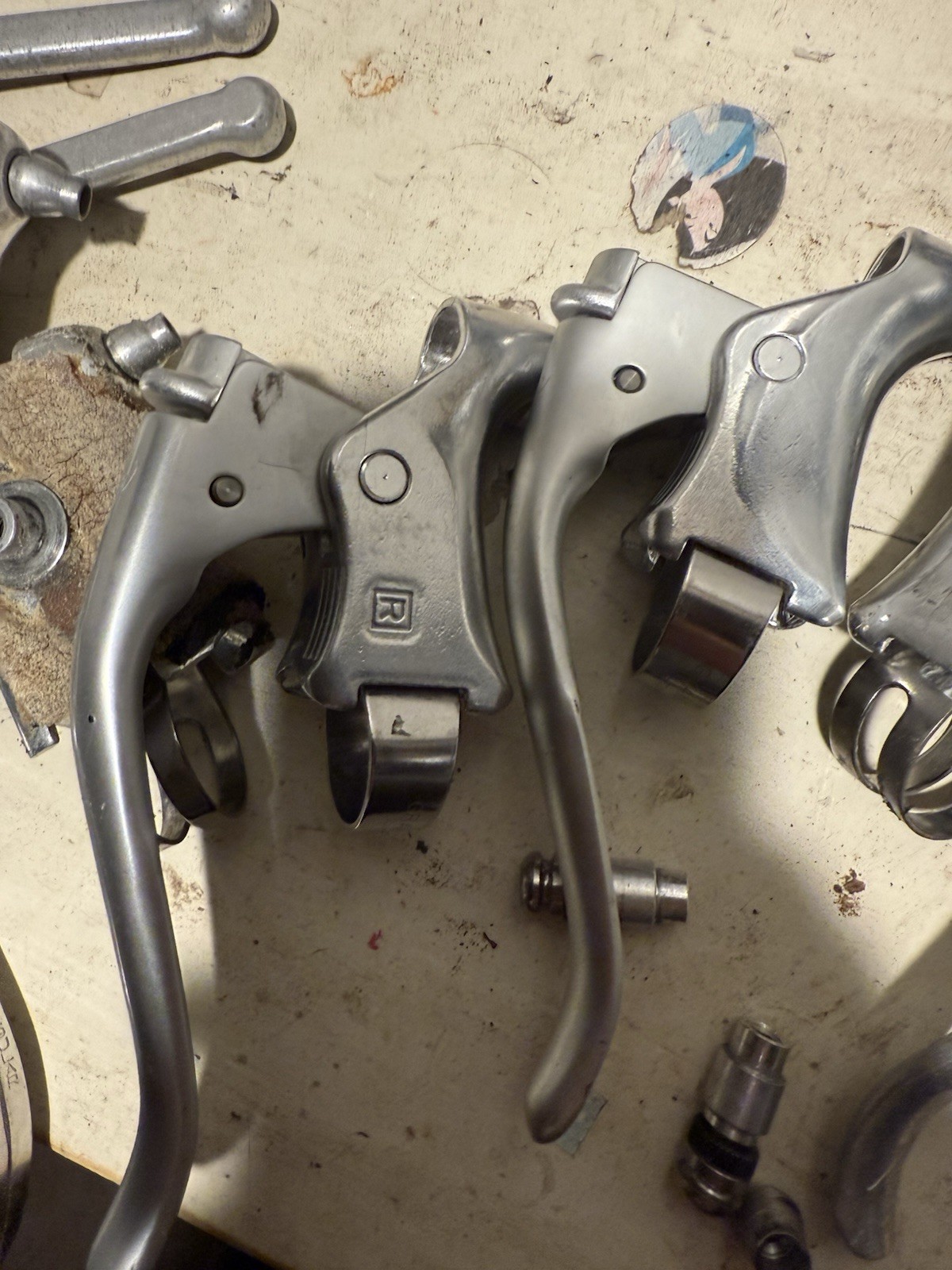Three Sets of Dia Compe Brake Levers Vintage 80s Silver – Gran Compe