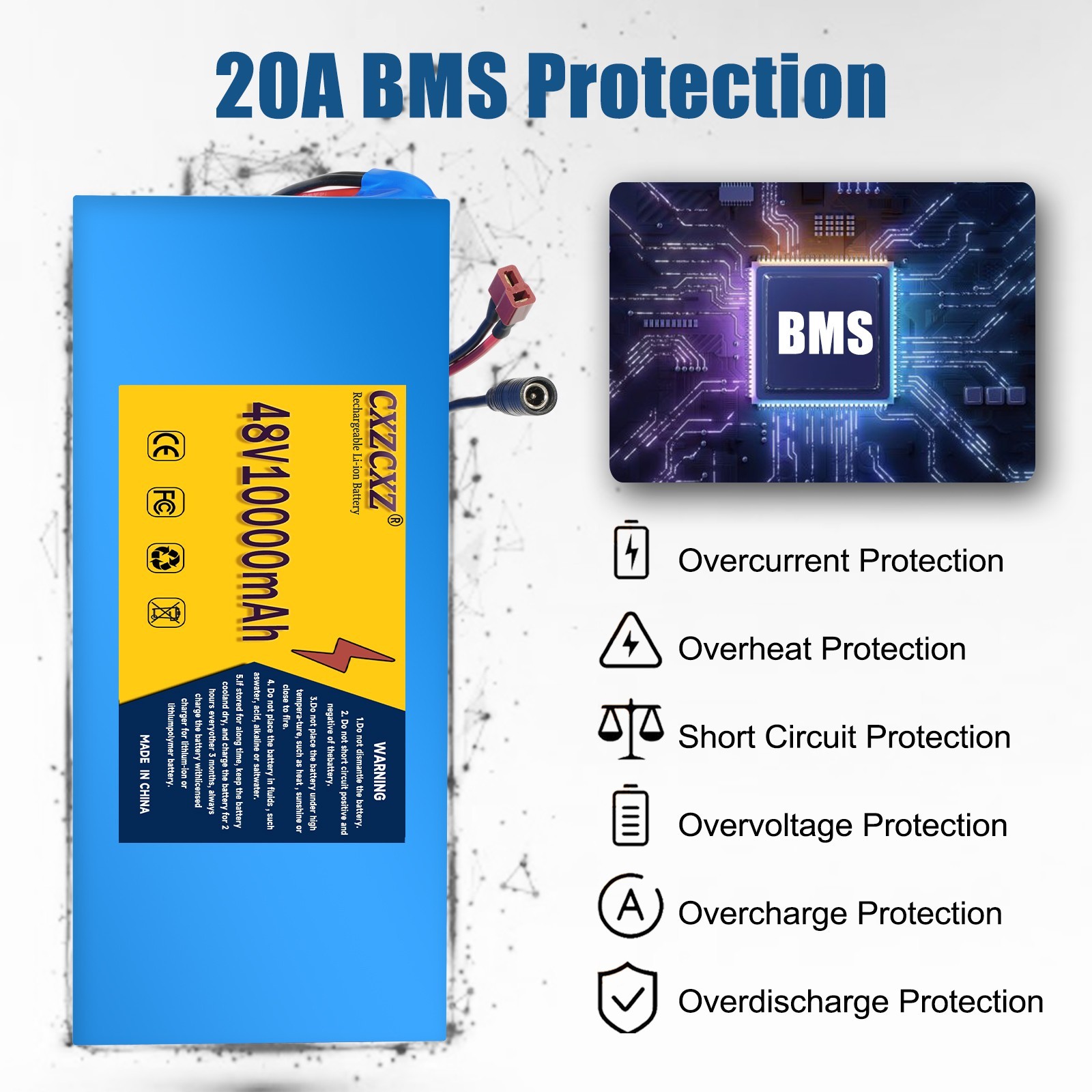 48V 10Ah Ebike Battery Lithium ion Battery for 200W-1000W Electric Bicycle