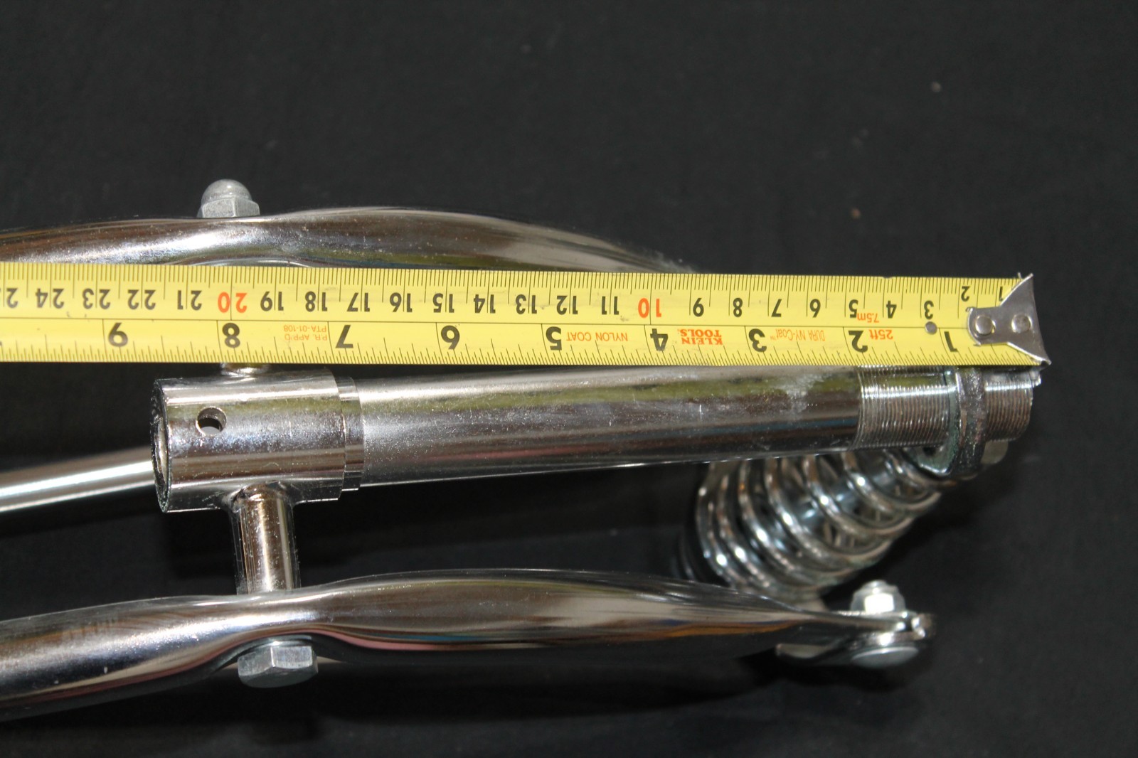 Vintage Chrome Springer Bicycle Front Fork Suspension Assembly Chopper Cruiser