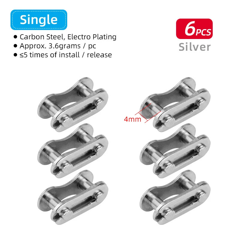 6 Pair Bike Quick Link Chain Connector 1-12 Speed Reusable MTB Road Master Link