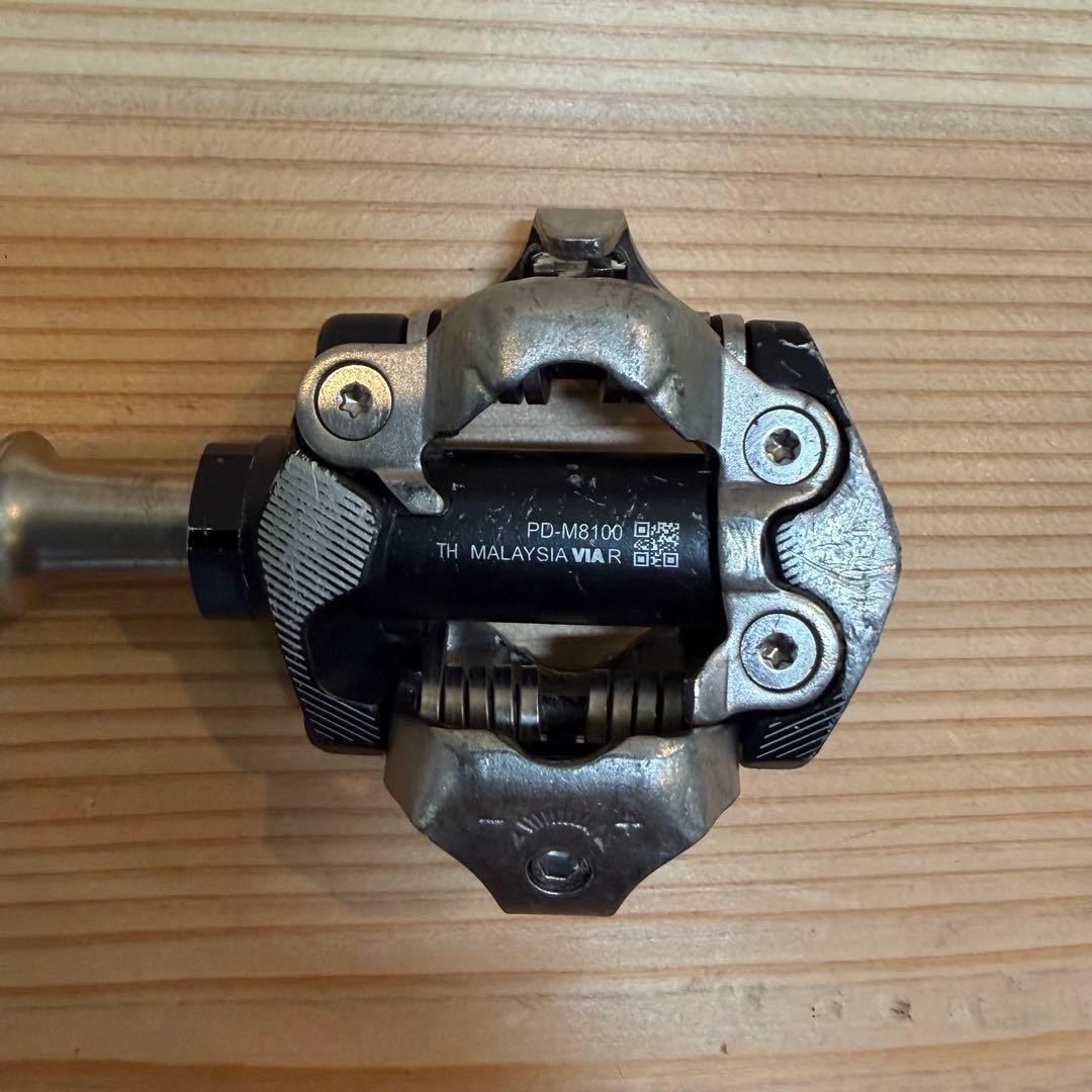 SHIMANO PD-M8100 SPD Pedals Used Smooth Rotation Minor Scratches