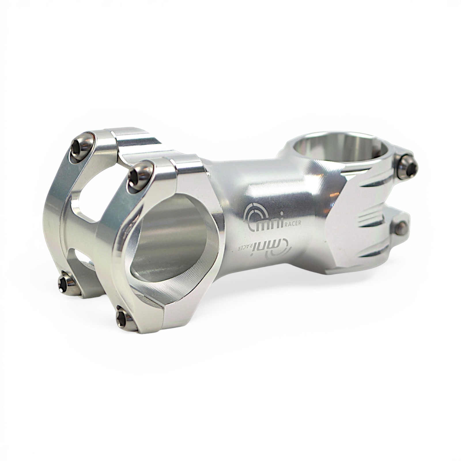 31.8x90mm OMNI Racer WORLDS LIGHTEST RACE-Lite Handlebar Stem & Ti Bolts SILVER