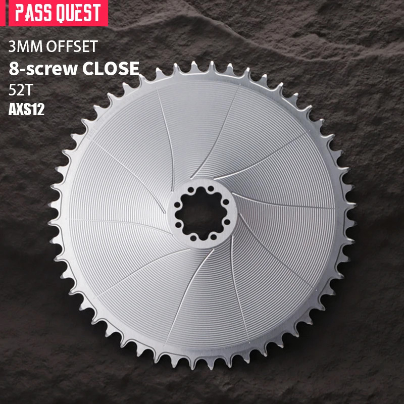 Round Narrow Wide Chainring 3mm Offest Direct Mount Crank Gravel Bike AXS 40-56T