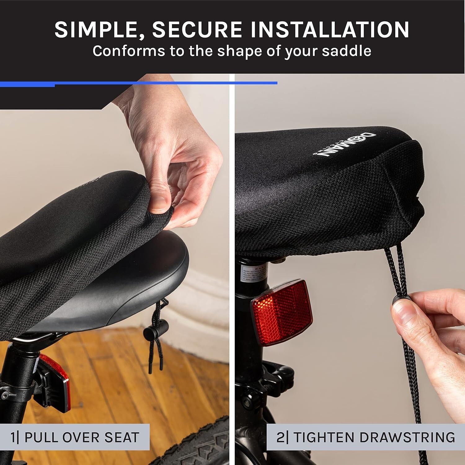 10.5”x7” Gel Bicycle Seat Cover – Ultimate Comfort for Men & Women Cyclists