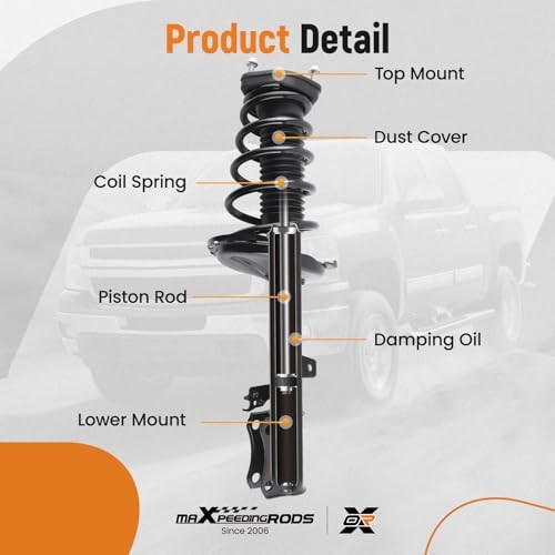 maXpeedingrods FWD Rear Strut for Toyota Highlander 2.4L 3.3L for FWD Model