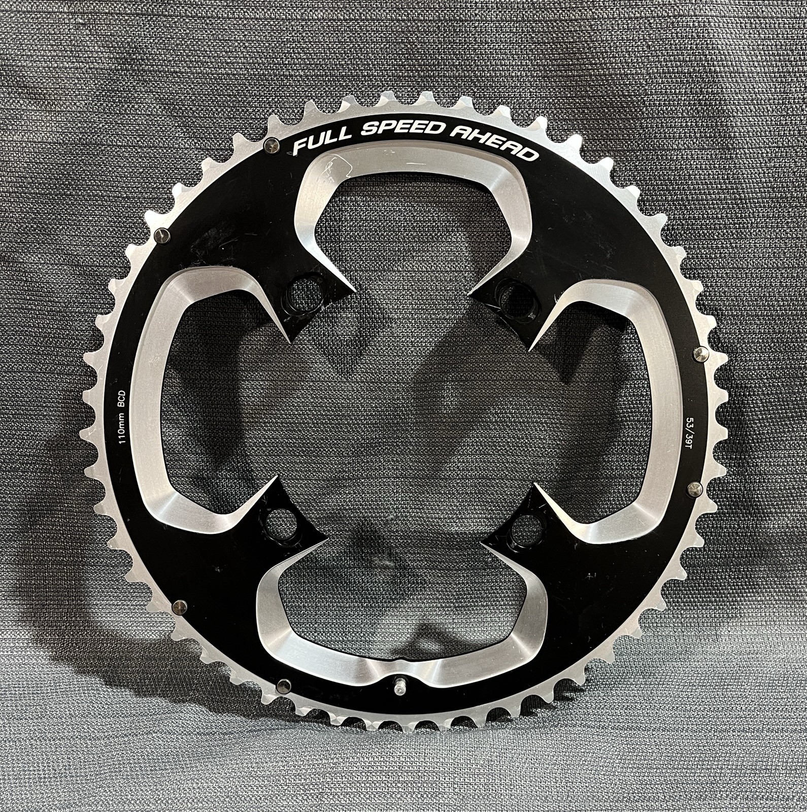 NOS FSA 53/39T 110mm ABS 4-Bolt Road Chainring Set K-Force SL-K 10/11s Bolts/Cap