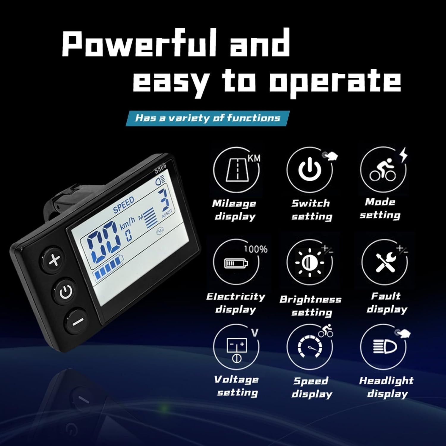 500W 36V/48V Brushless Ebike Motor Controller Kit with LCD Display