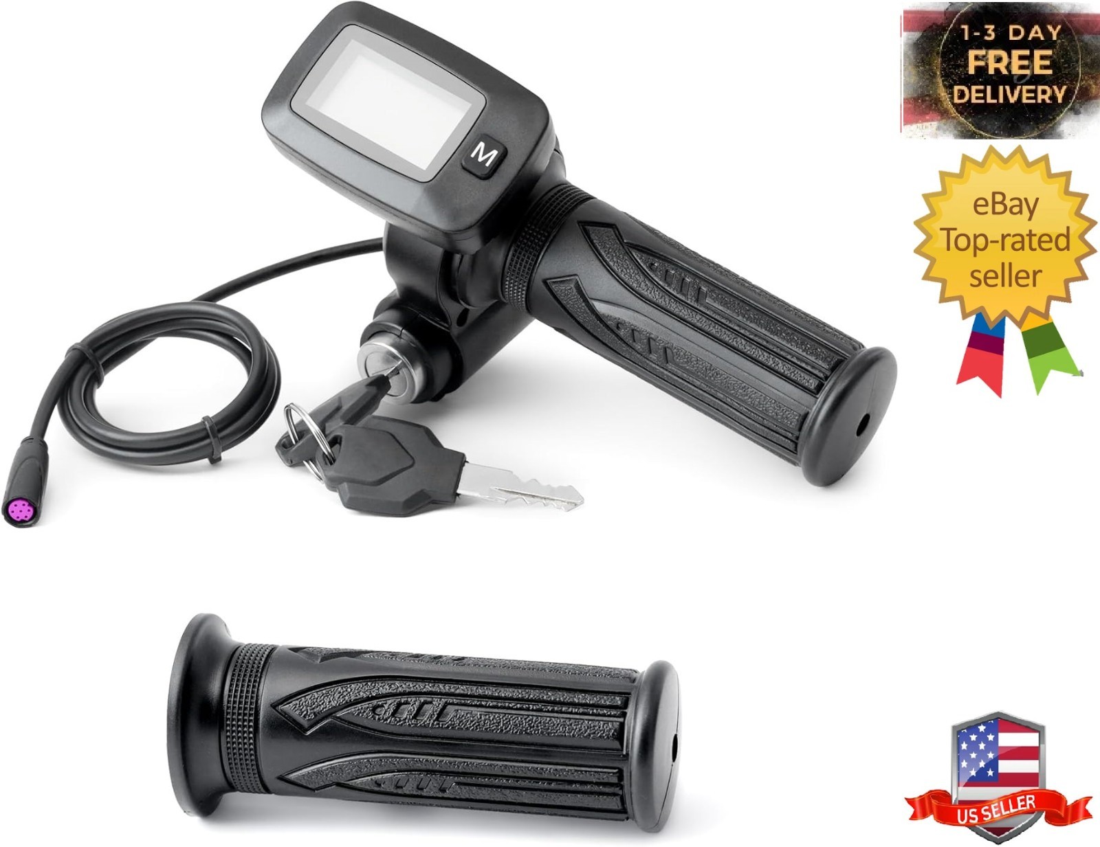 48V Ebike Speedometer Throttle with M Key Replacement for Tuttio Soleil 01 for S