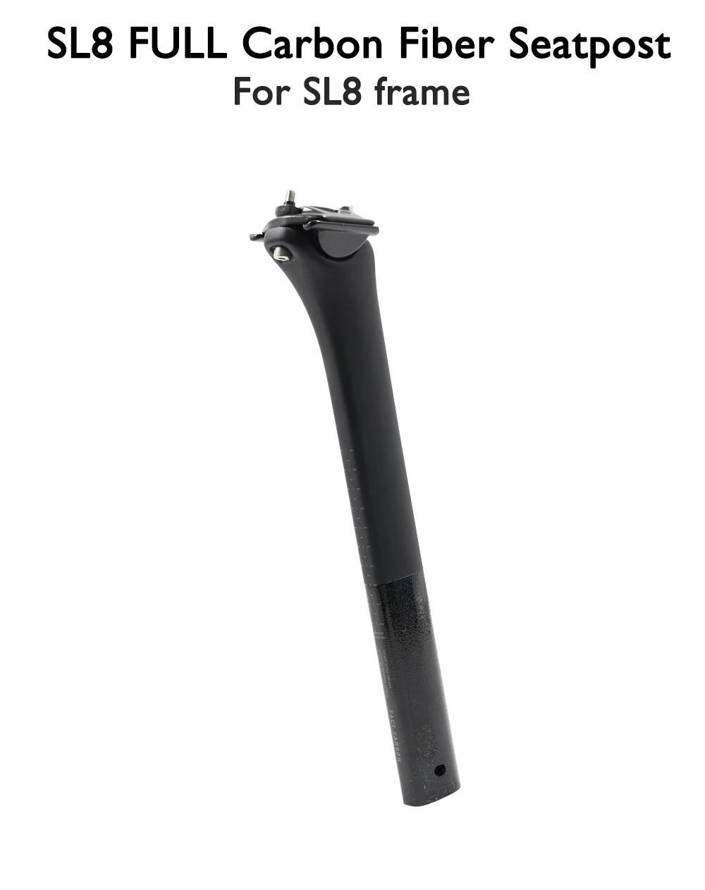Carbon Fiber Seatpost Ultralight Road Bike Seatpost Matte 300mm/380mm 0mm Offset