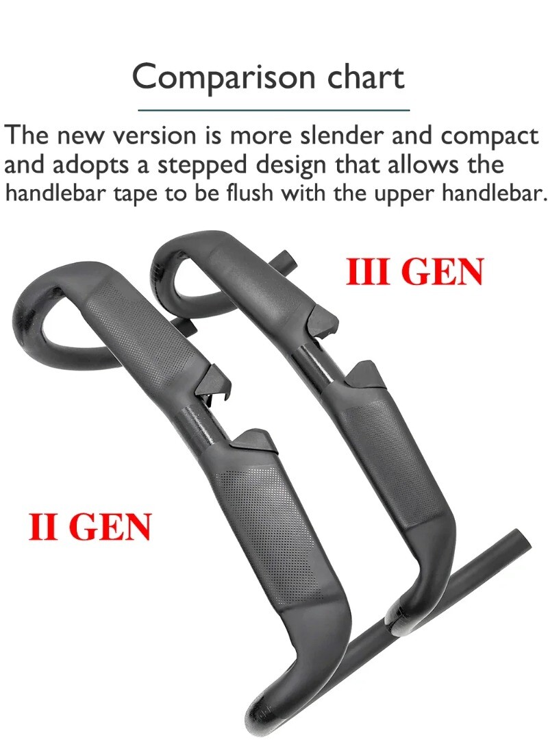 Carbon Fiber Road Handlebar 31.8MM 380/400/420/440MM 16 Degree Cockpit Bike Part