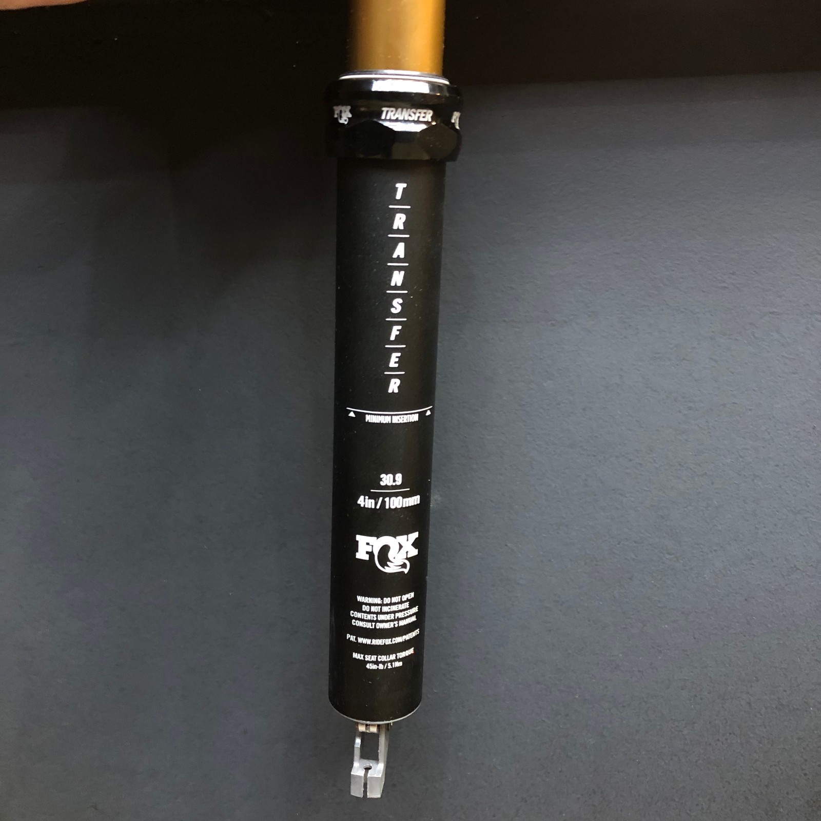 NEW Fox Factory Transfer Hydraulic Infinite Adjust Dropper Seatpost 30.9 100mm