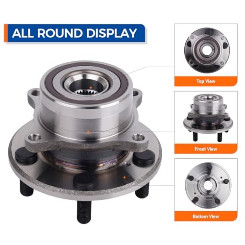 Pair 513267 Front Wheel Bearing and Hub Assembly Compatible with 2009-2015