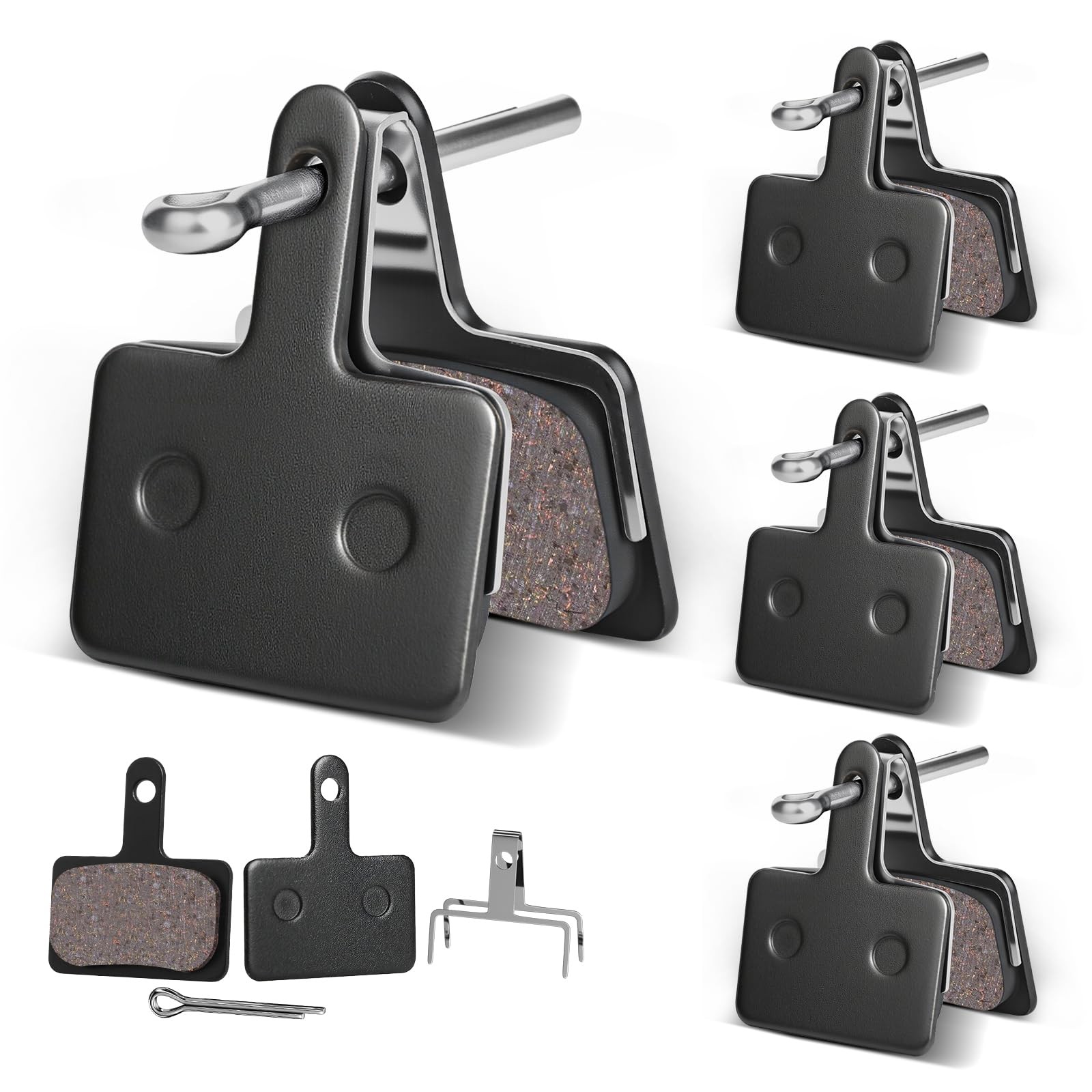 SkyStage 4 Pairs Bike Brake Pads, 1.18″L x 0.16″W x 1.38″H, 4 Pairs-Black