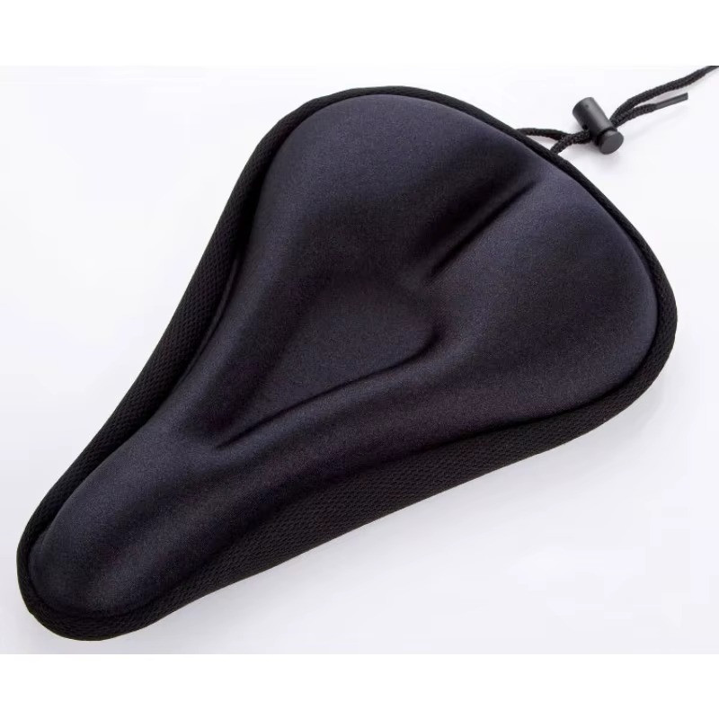 Black Thickened Bicycle Seat Cover Soft Breathable Mountain Bike Saddle Cushion