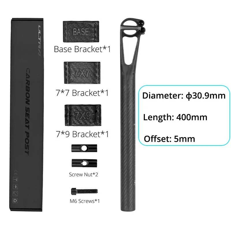 Offset 5/25MM Carbon MTB Seatpost 25.4/27.2/30.9/31.6MM Road Bicycle Seat Tube