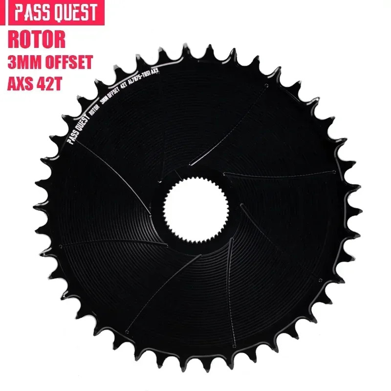 3mm Offset Round Narrow Wide Chainring 42-54T for Gravel Bike Crank 12 Speed