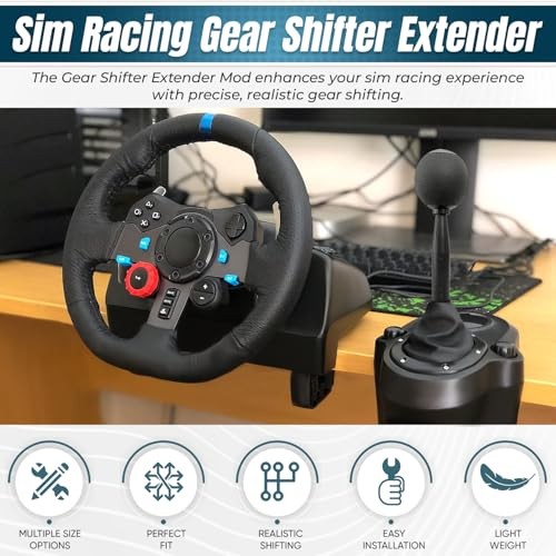 Gear Shifter Knob Adapter Mod for Logitech G29 G920 G923 G27 G25, 8cm (3.15″)