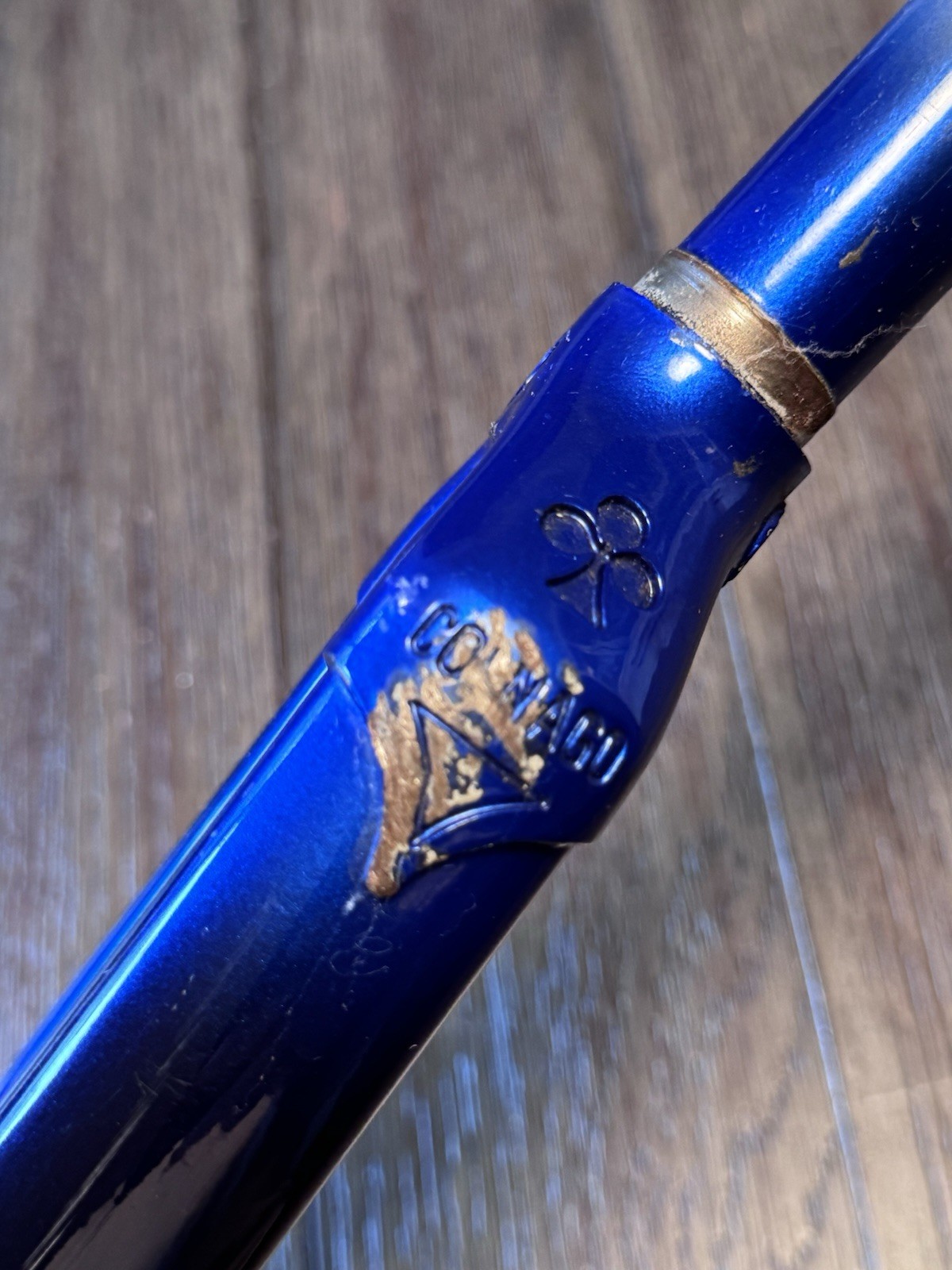 Colnago Steel Straight Fork 700C 1” Threaded Pantograph Crown Blue Vintage Road