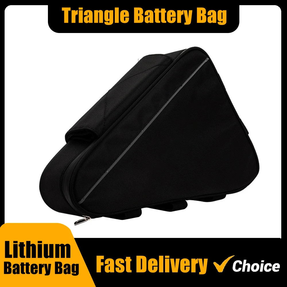36V 48V 60V 72V E-BIKE Electric Bicycle Triangle Battery Bag Black Bicycle Frame