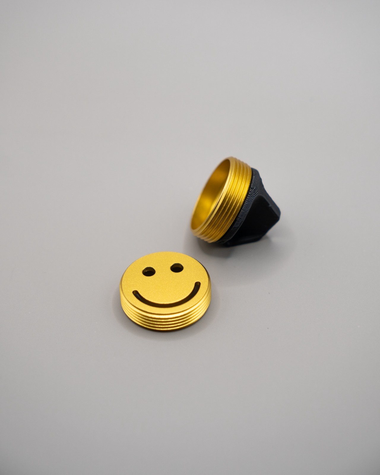Smiley Aluminium Crankset Caps (Universal Square taper compatible)