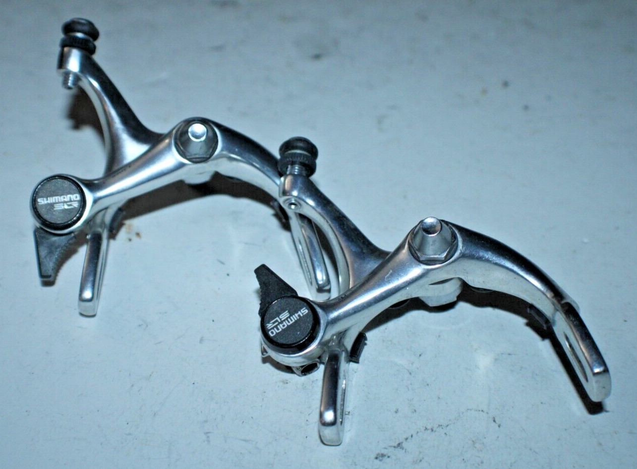 Shimano 105 Brake Caliper Set 49-39mm Silver Side Pull Recessed BR-1050 ShipsUS