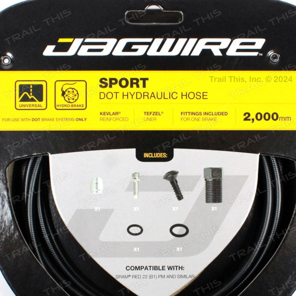Jagwire Sport DOT Hydraulic Hose Kit for SRAM Road Bike Post Mount 2000mm Black