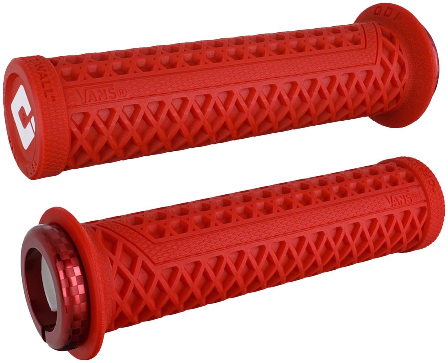 ODI Vans V2.1 Grips – White/Red/Red, Lock-On
