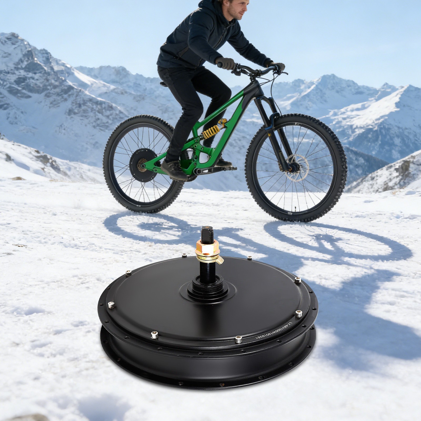 1500W E-Bike Conversion Kit 48V Fat Ebike Hub Motor Hub Rear Wheel Motor 55N.m~