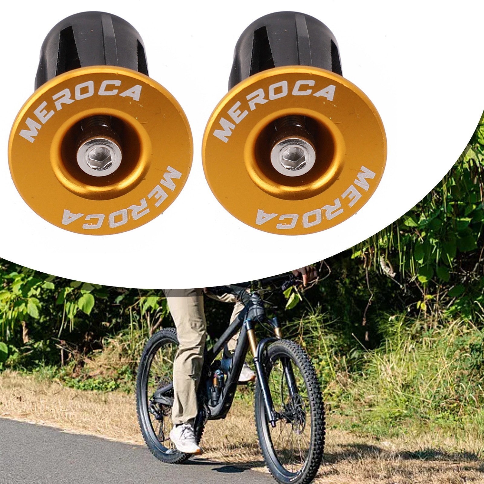 Modern Aluminum Alloy Handlebar Grips Bar End Cap for MTB Road Bicycle (Pair)