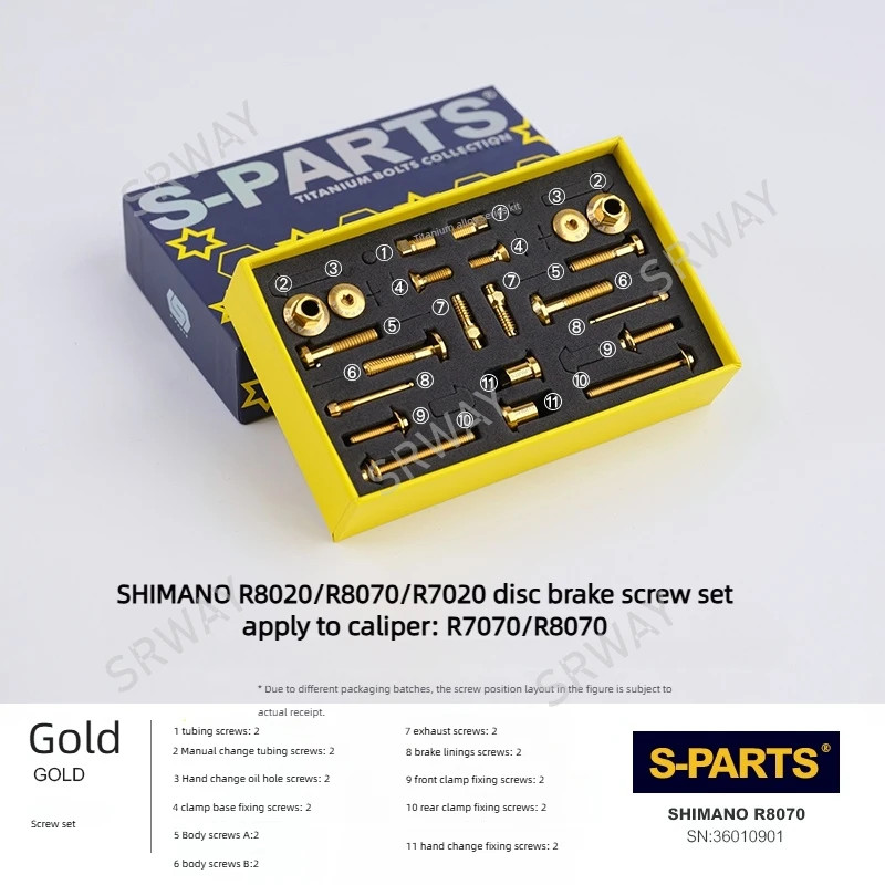 S-PARTS titanium disc brake screws Bolts For Road bicycle R8070/8020/7020 R9170