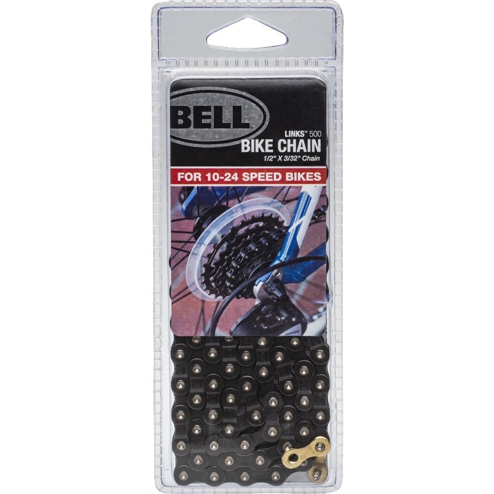 Links 500 Bicycle Chain for 10-24 Speed Bikes, 1/2 inch x 3/32 inch 112