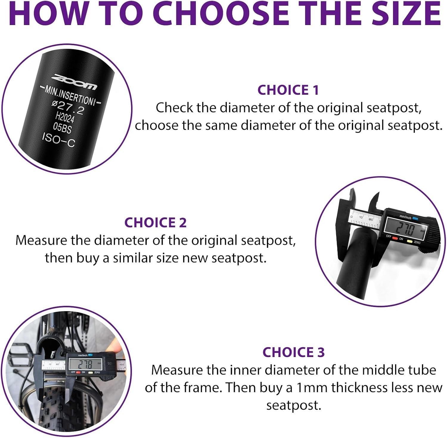 Cycling Essential: Zoom 31.6 x 350mm Suspension Seatpost for All Bike Types