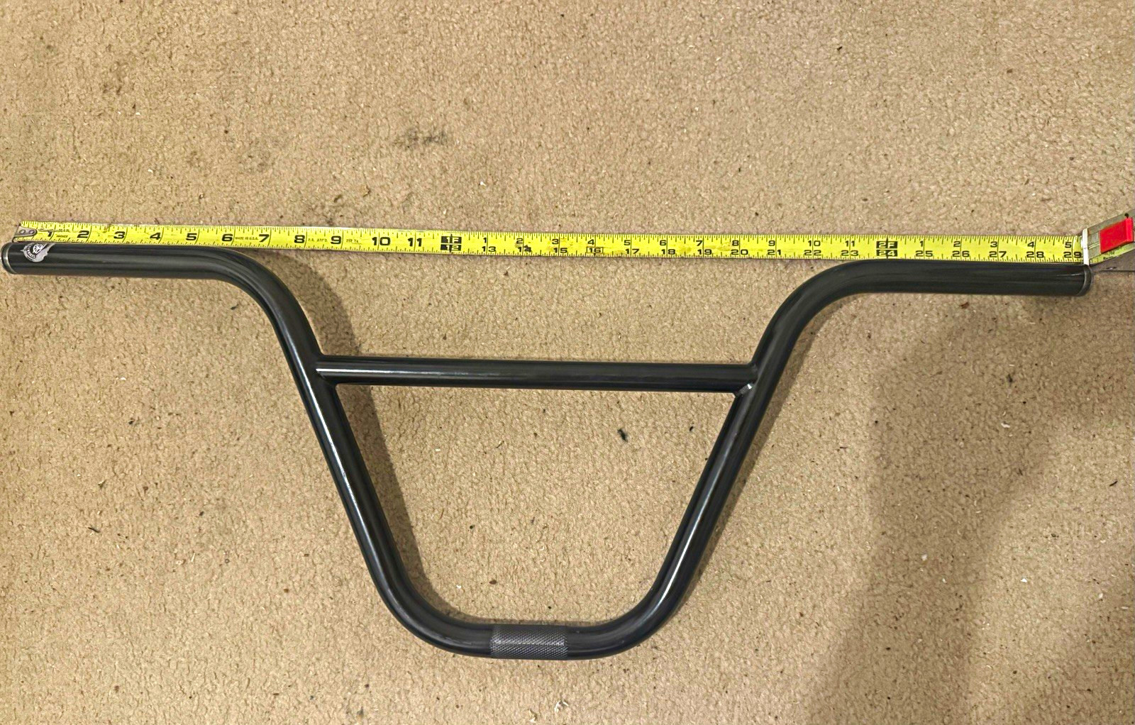 Perfect 10 Black Steel BMX Bike Handlebars. 10in rise 29in length