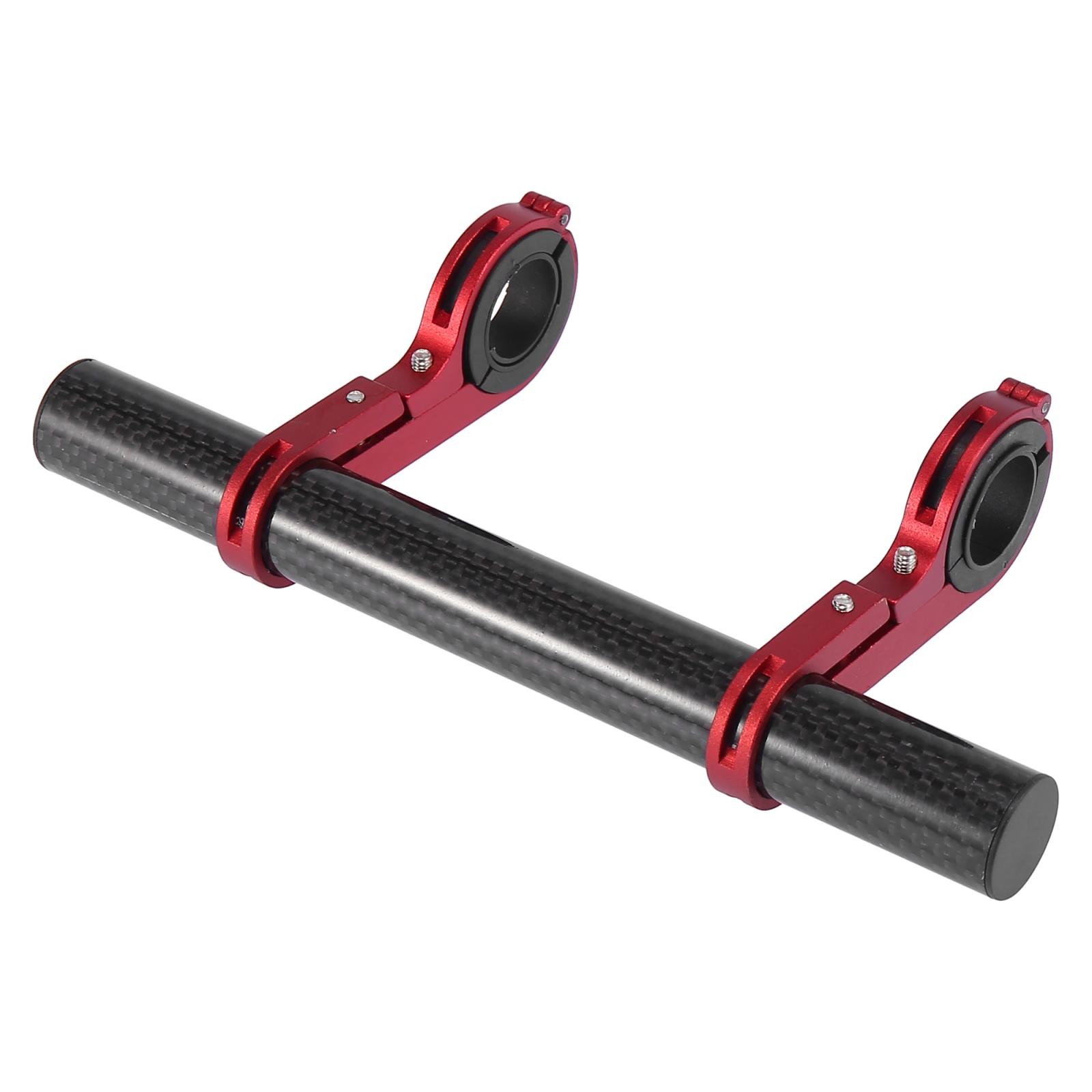Bicycle Aluminum Alloy Handlebar Extension Bracket Carbon Fiber Pattern Red