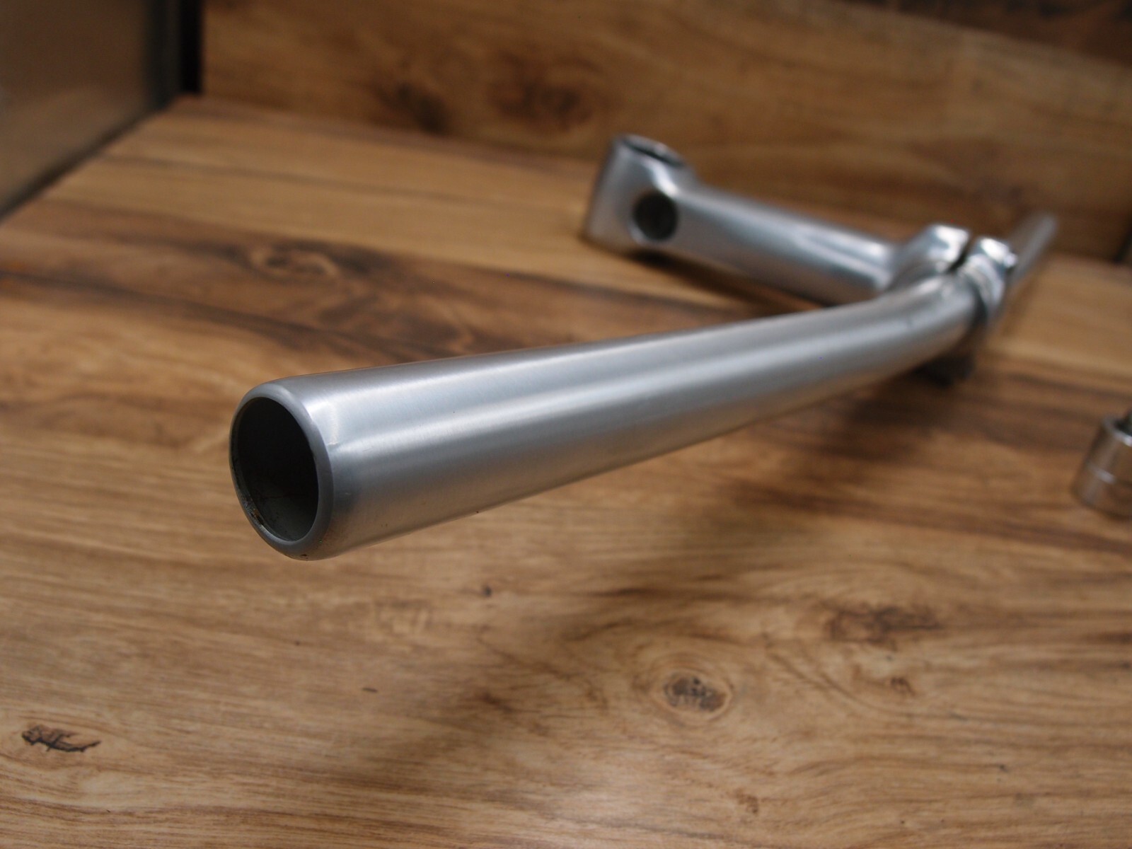 VGC 1995 MTB flat handlebar aluminium alloy + ahead 1 1/8 in stem