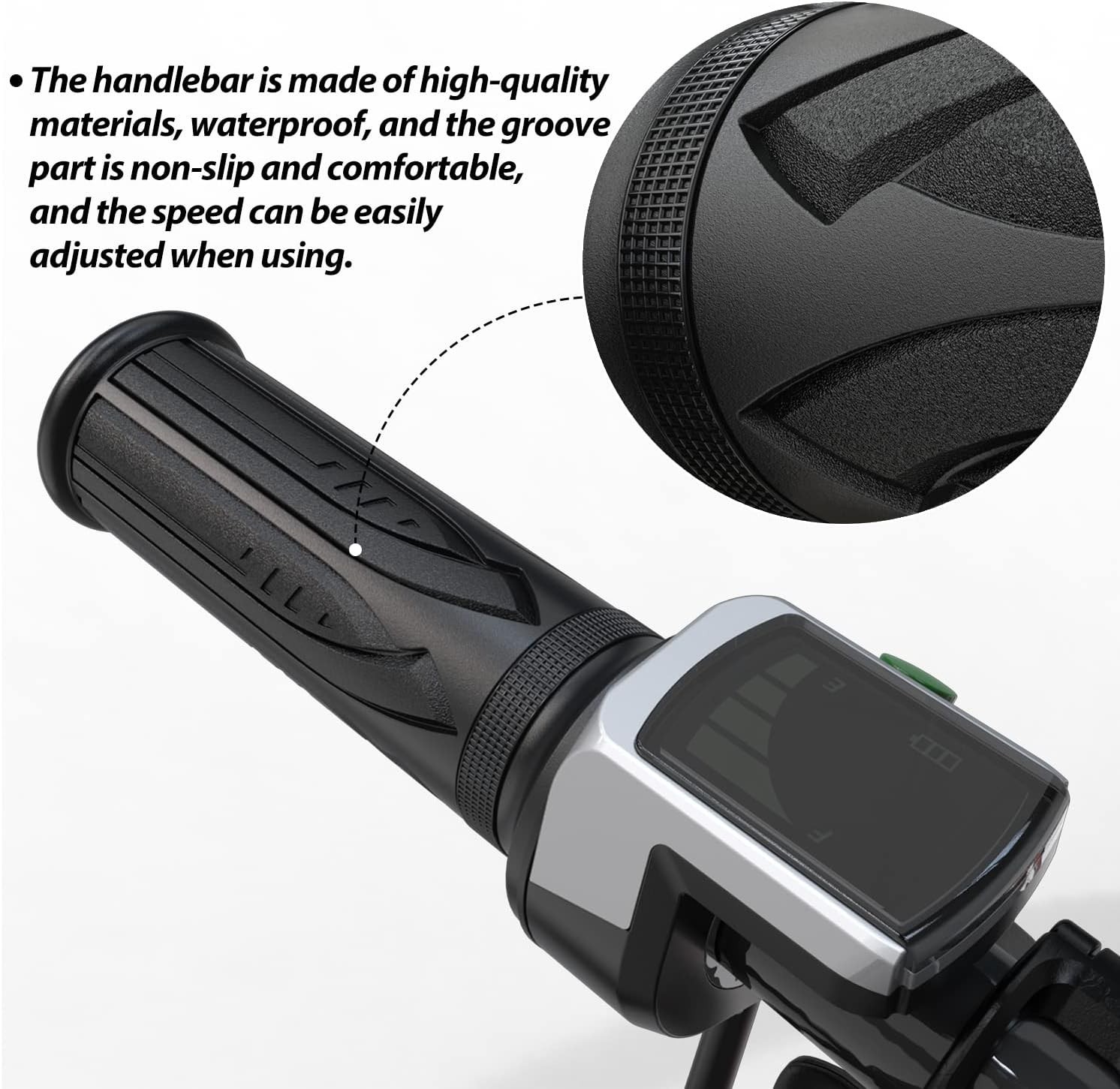 Electric Bike LCD Display Throttle Grip Replacement