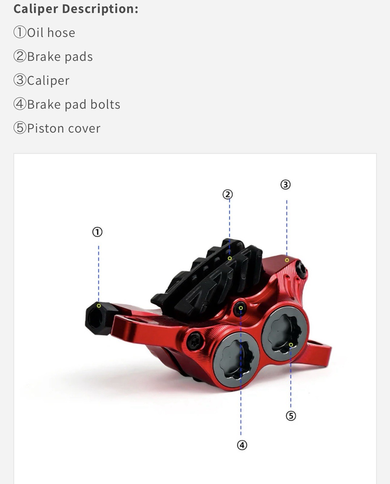 Hydraulic Disk Brake Kit W Front & Rear w/ 800mm/1550mm Hoses