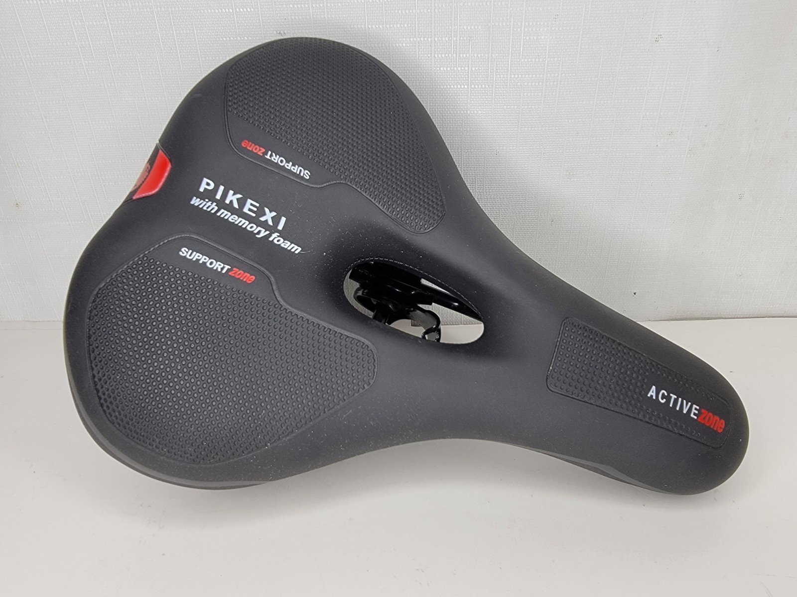 Pikexi Bicycle Seat w/ Memory Foam Comfort Black Support Zone Universal Fit
