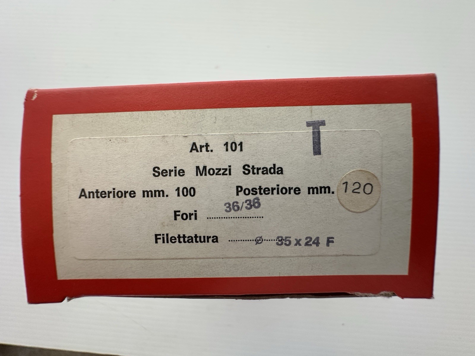 NOS O.M.A.S. Big Sliding Road Hub Set 36H High Flange 120mm Italian Thread Box