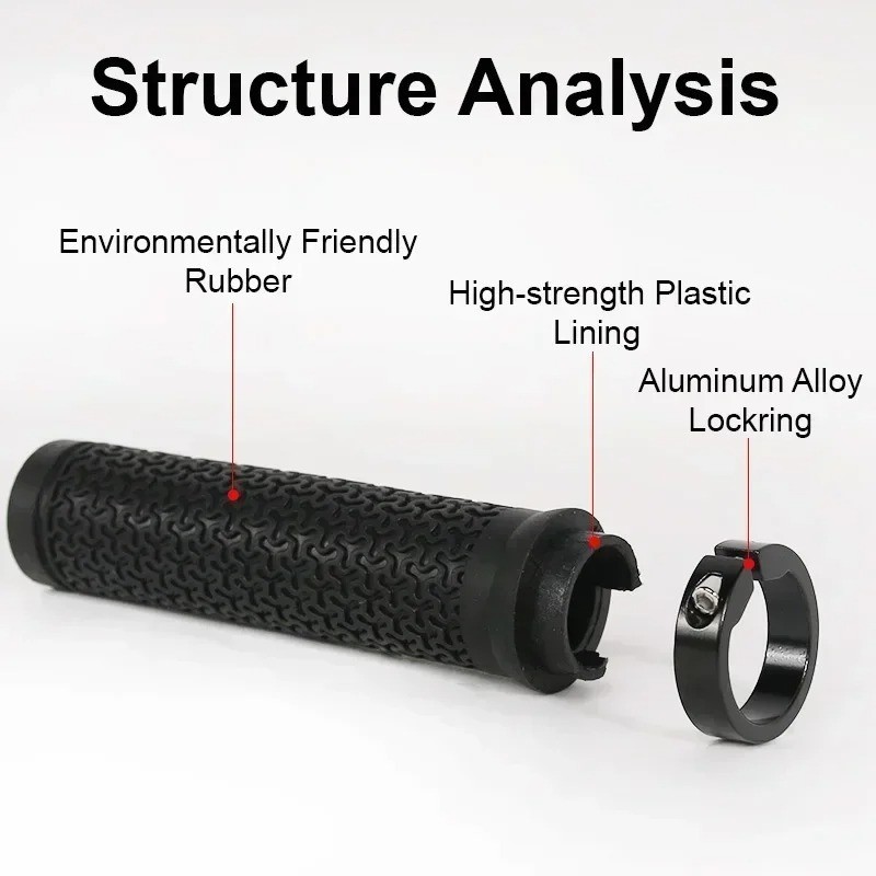 MTB Bicycle Handlebar Grips Rubber Anti-Slip Lock-On BMX Mountain Bike Covers