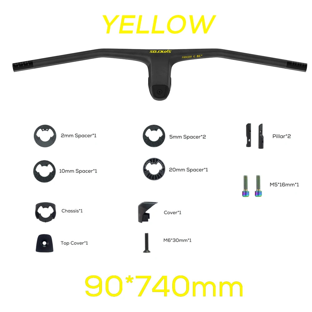 MTB Handlebar 740MM -20 Degree Full Carbon Fiber Integrated Cockpit Handlebar