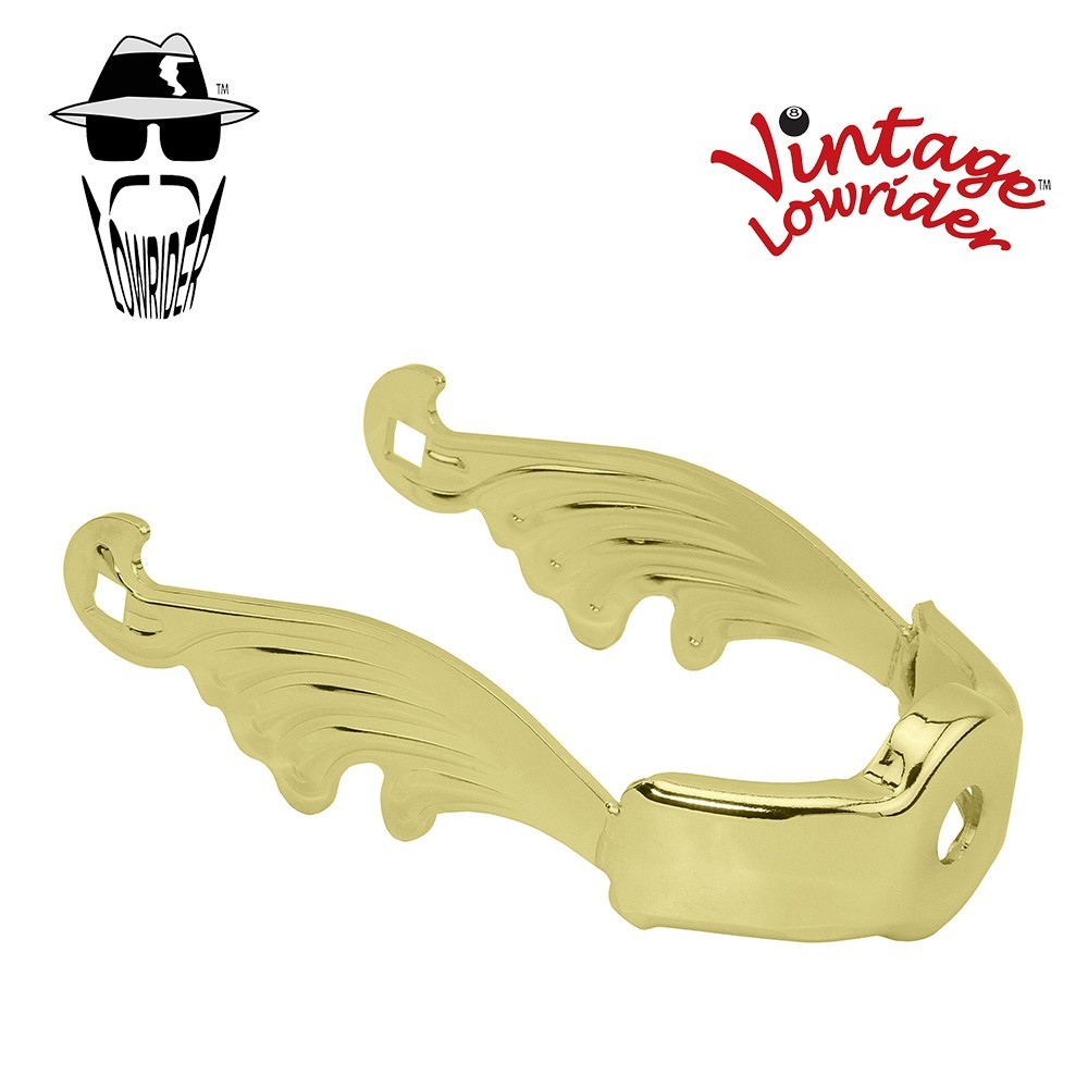 Vintage Lowrider Bicycle Bike Spring Fork WING Extended Crown Gold