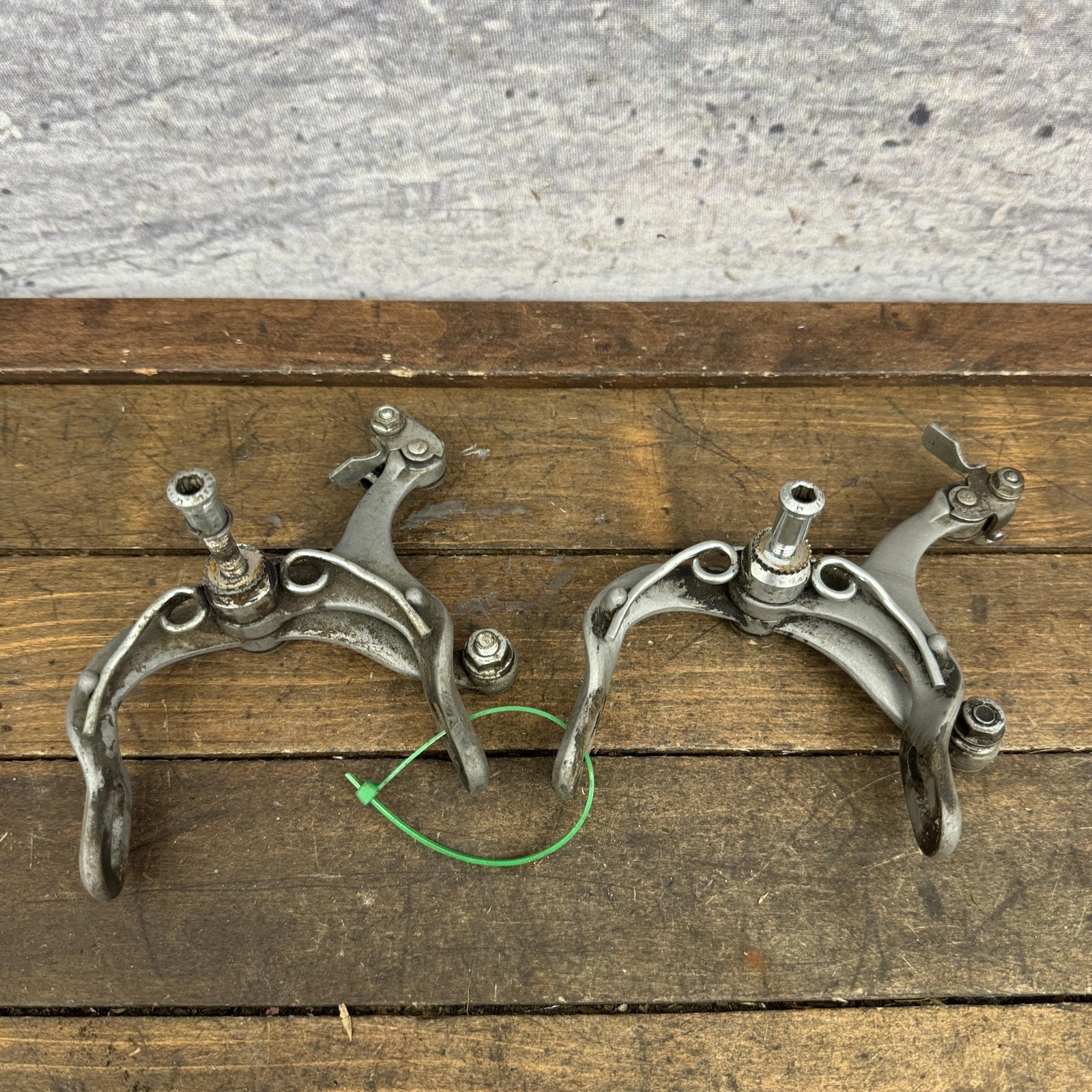Vintage Modolo Start Side Pull Silver Caliper Brake Set Road Bike F/R Pair Wear
