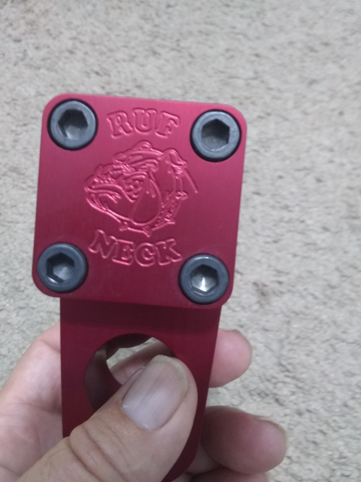 BMX stem ruf neck KNIGHT BIKE CO. RED SE bikes quadangle bullseye PK ripper mcs